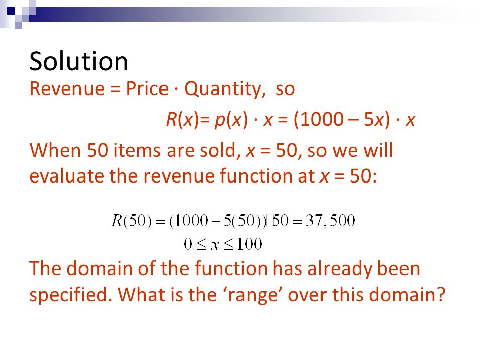 Revenue Function Equation Talkchannels Lecture 2 Economic Models Functions Logs Exponents E Ppt