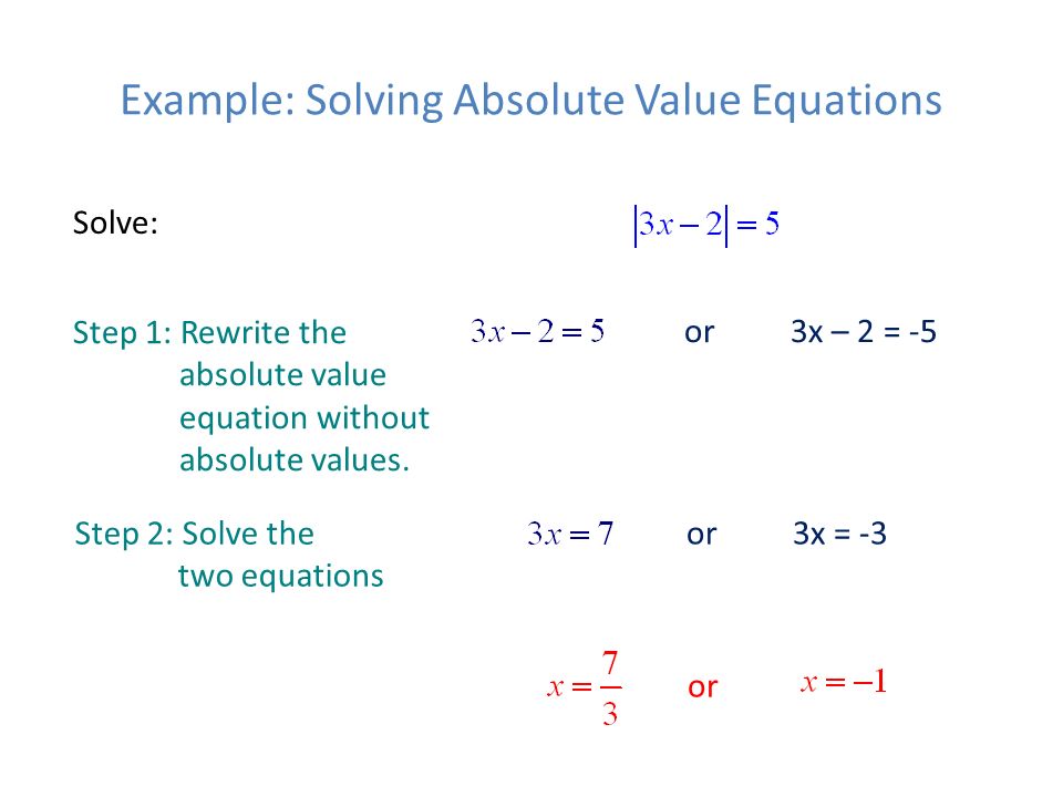 Solving Multi Step Absolute Value Equations Tessshlo Solve Equations With Absolute Value Symbols Talkchannels Equation Examples