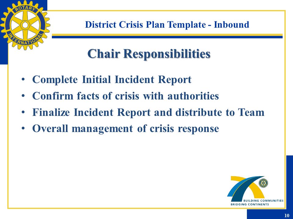 crisis plan template