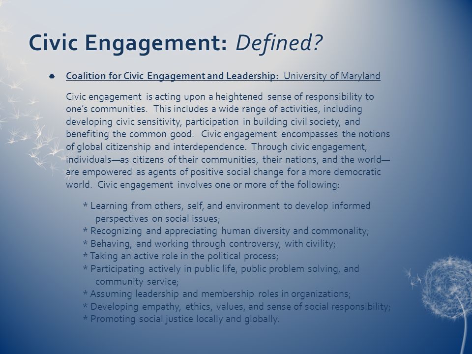 civic activities definition