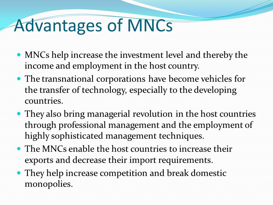 advantages and disadvantages of mncs in india advantages and disadvantages of mncs in india