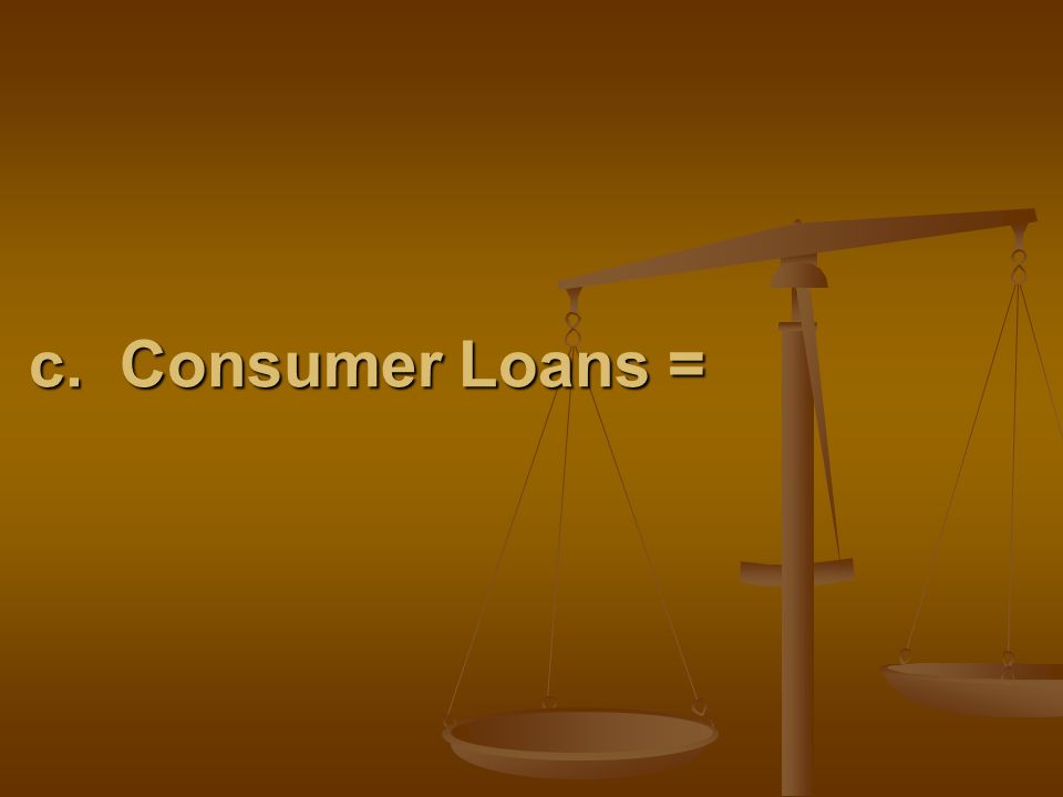 c. Consumer Loans =