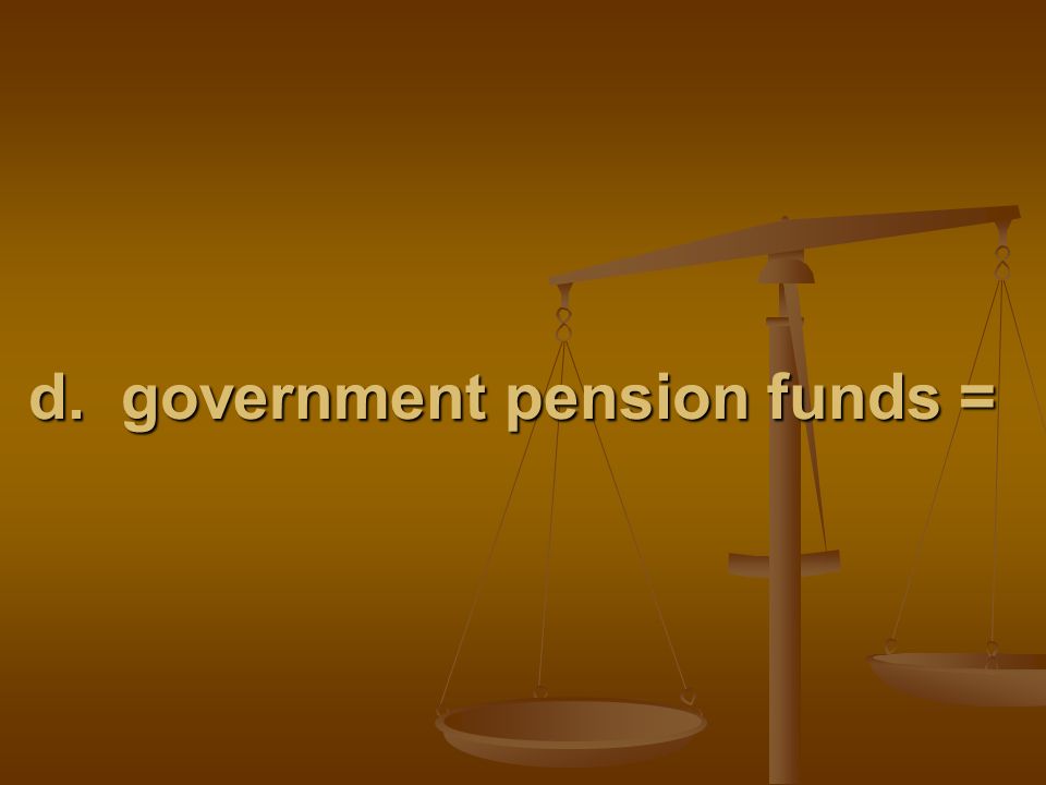d. government pension funds =