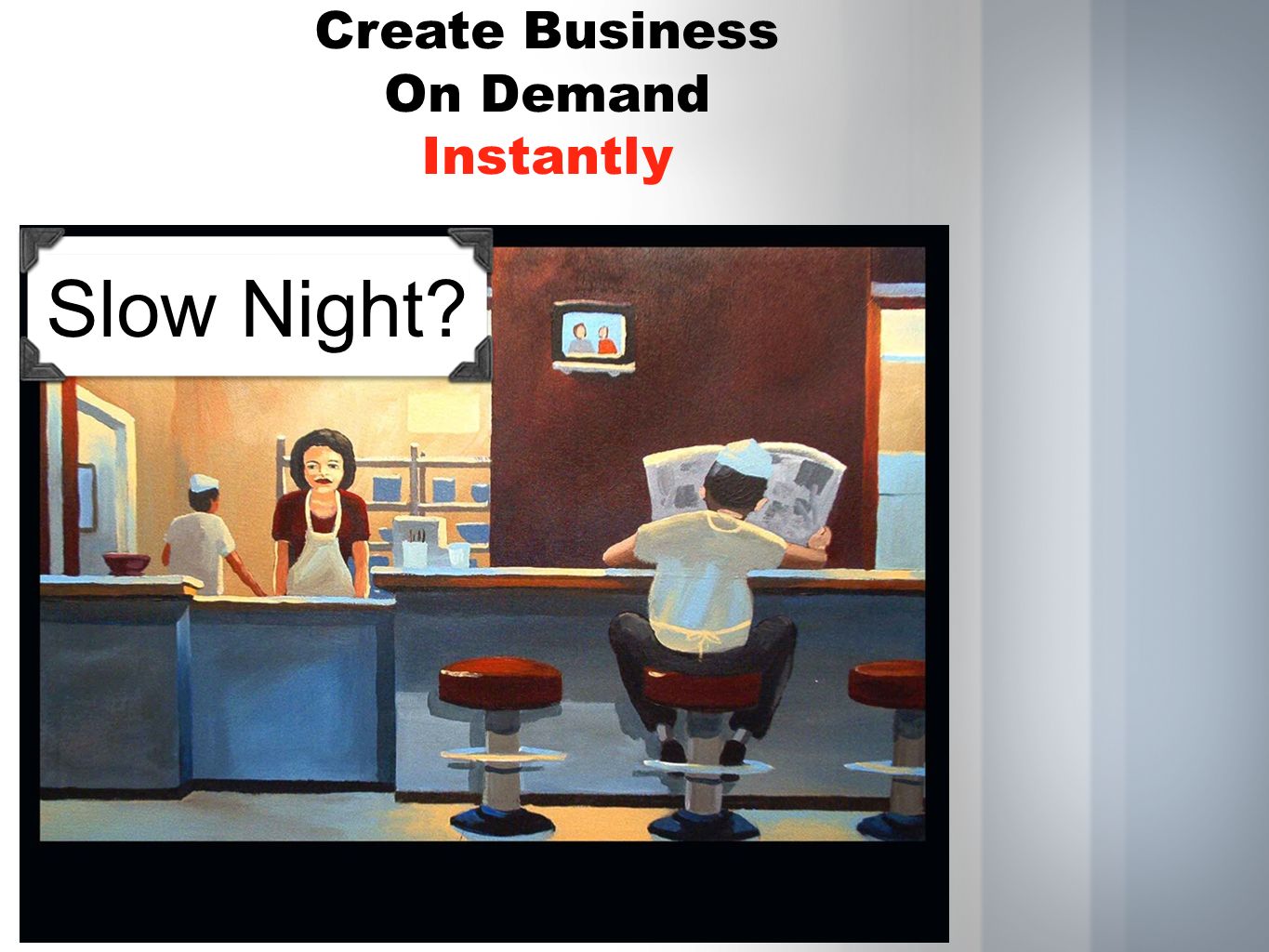 Create Business On Demand Instantly Slow Night