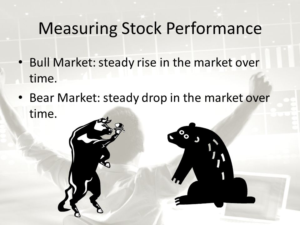 Measuring Stock Performance Bull Market: steady rise in the market over time.