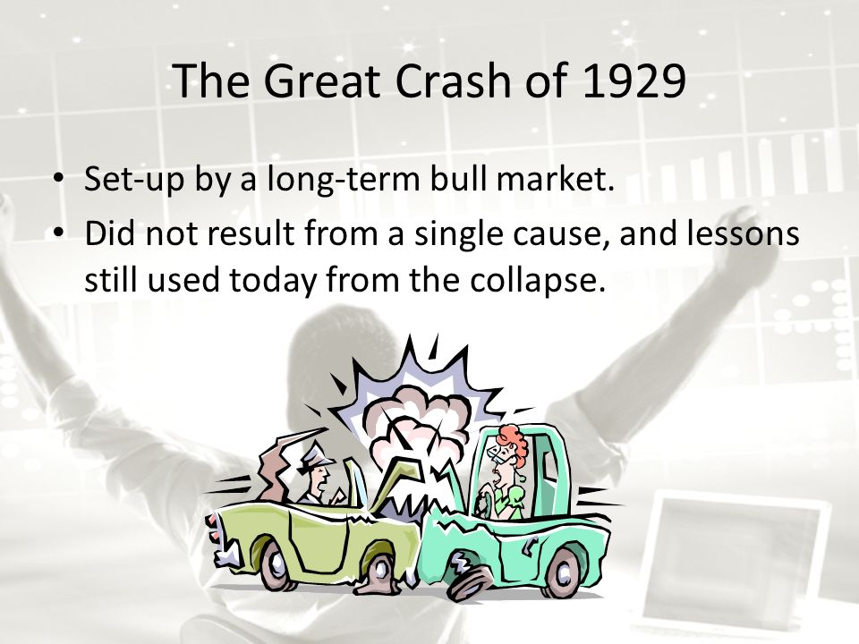 The Great Crash of 1929 Set-up by a long-term bull market.