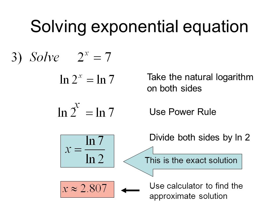 Exponential Equations Solving Exponential Equations With Logarithms Kuta