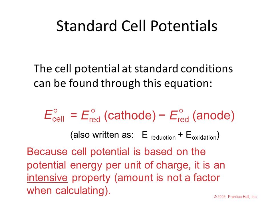 2009 Pice Hall Inc Electrochemical Reactions In 2009 Pice Hall Inc