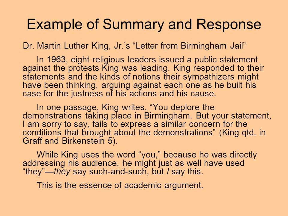 Martin luther king jr letter from birmingham jail summary