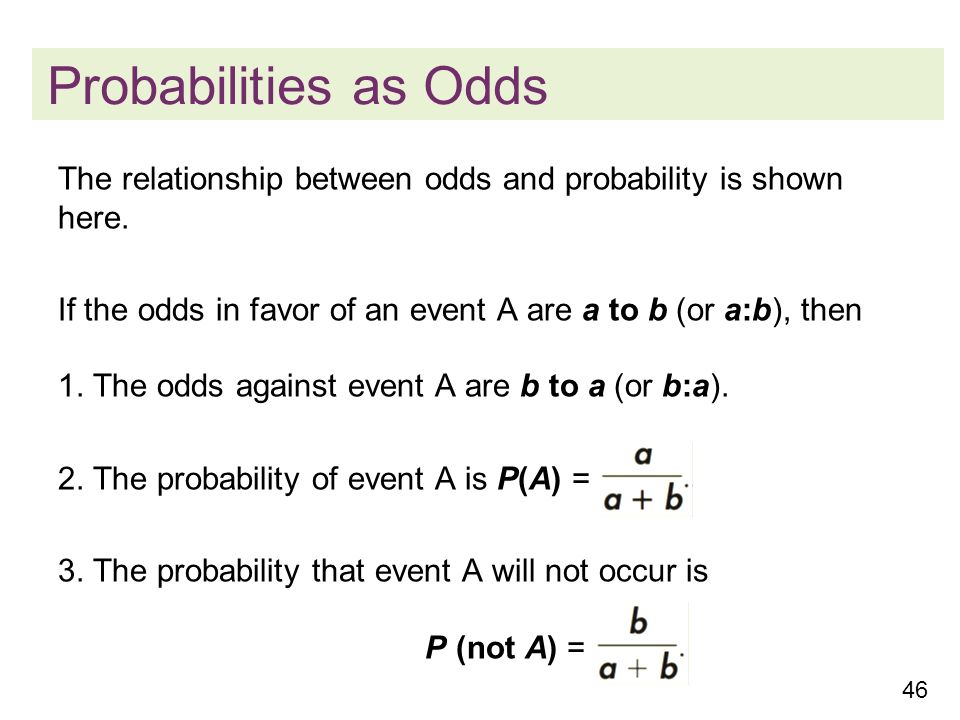 Probability Odds Lessons Tes Teach