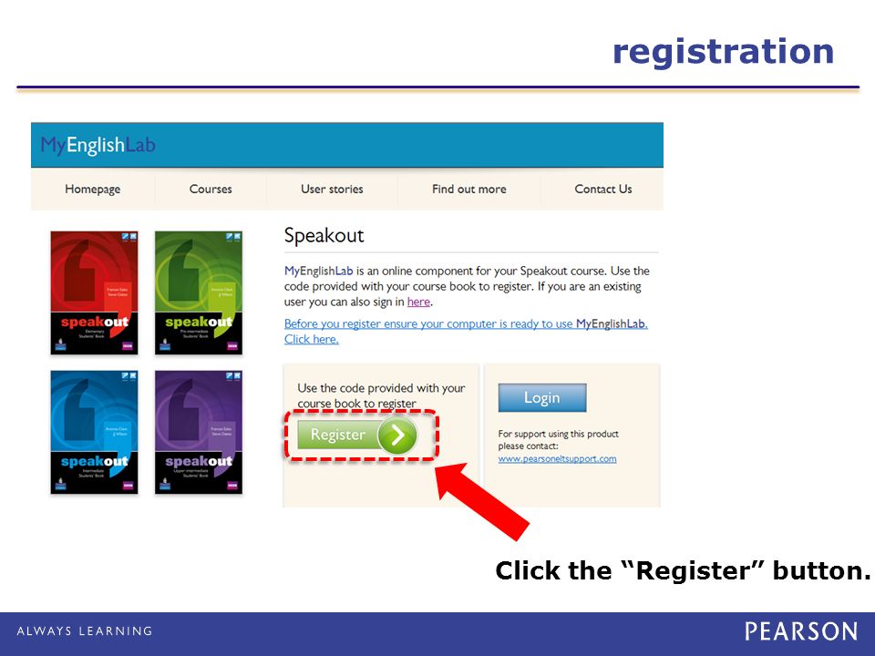 registration Click the Register button.
