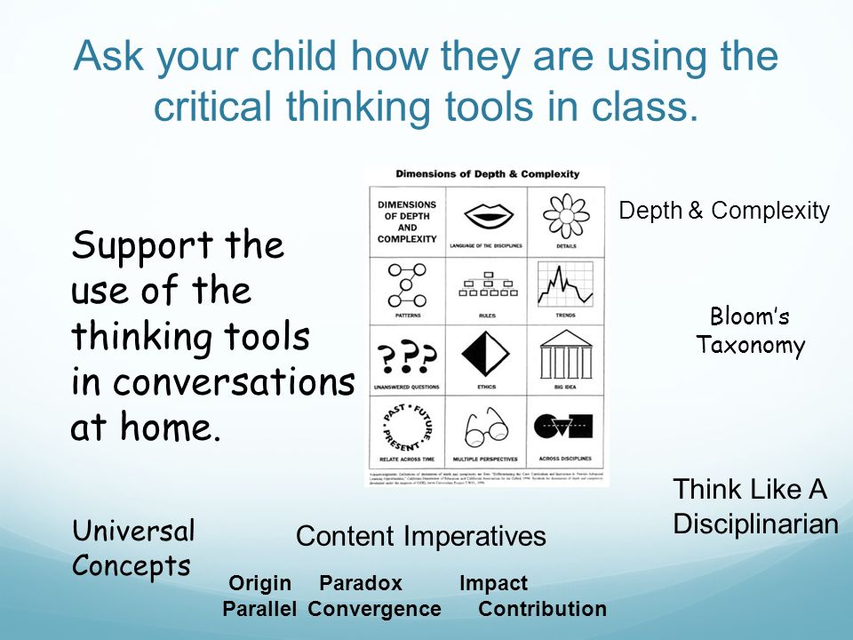 Tools of critical thinking