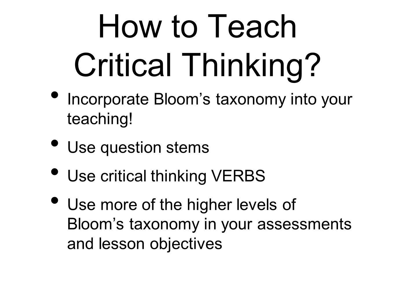 Critical Thinking Skills For Students