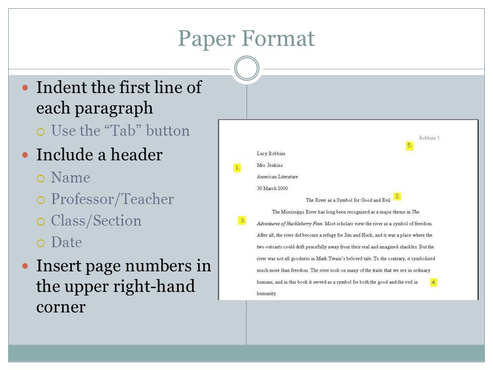 Research Paper Header
