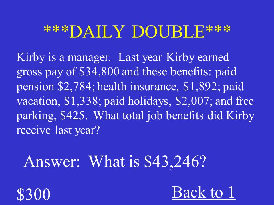 How do you calculate total job benefits. Answer: What is add total benefits to gross pay.