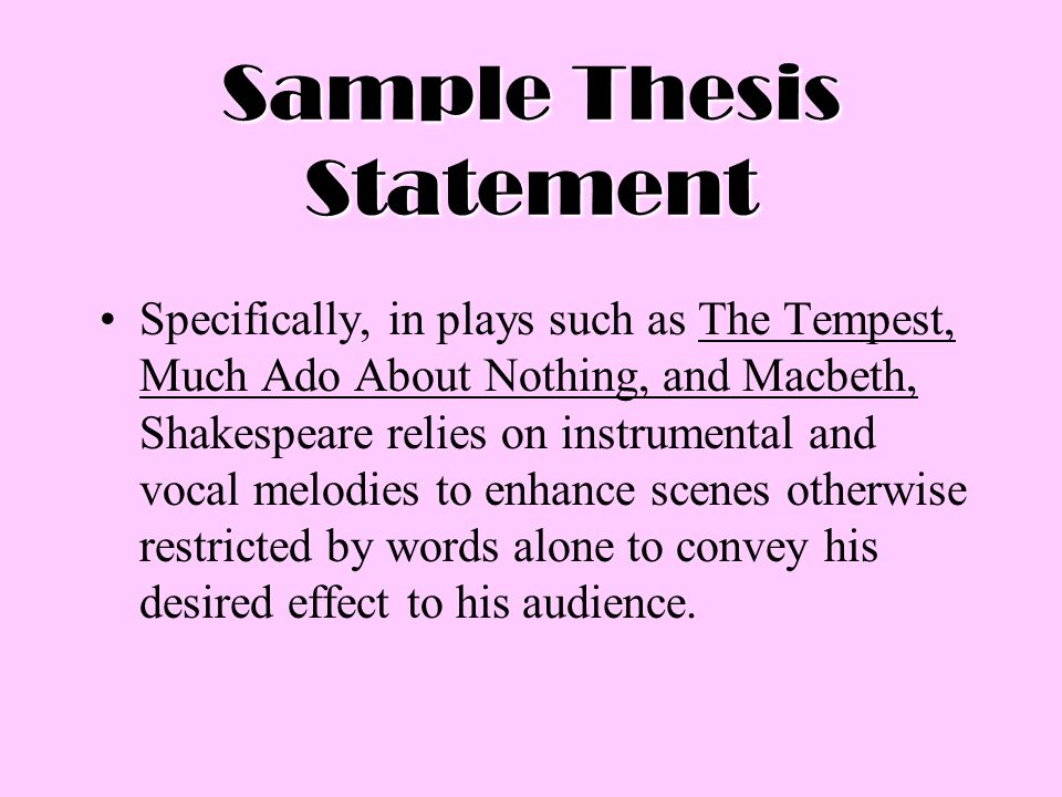 Examples of macbeth thesis