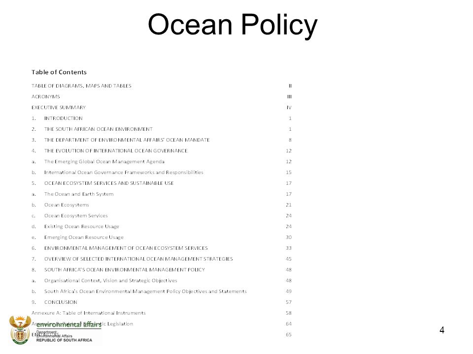 4 Ocean Policy