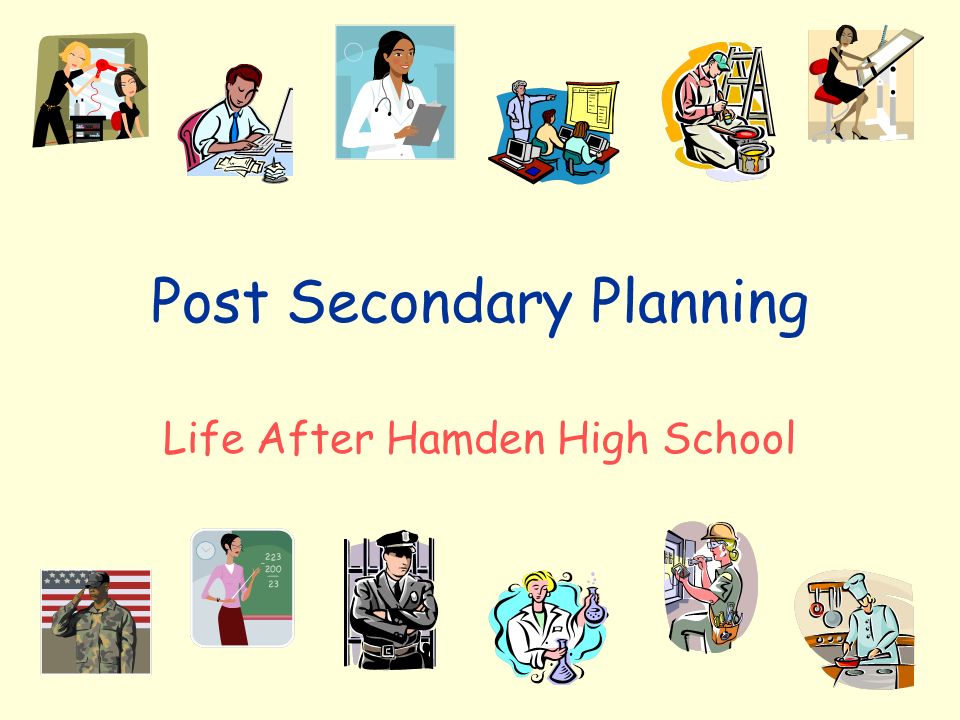 Post Secondary Planning Life After Hamden High School