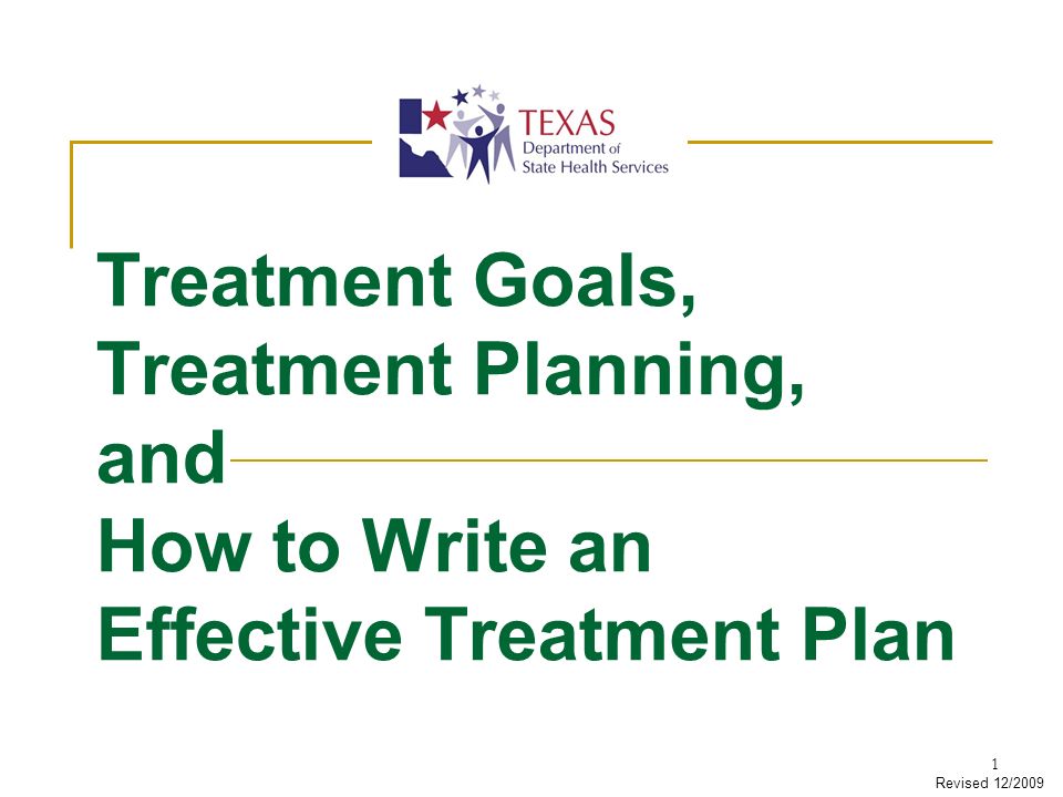 How to write treatment goals
