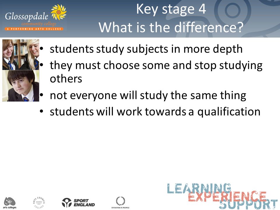 Key stage 4 What is the difference.