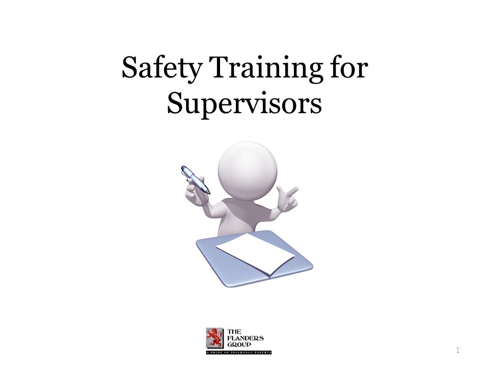 1 Safety Training for Supervisors