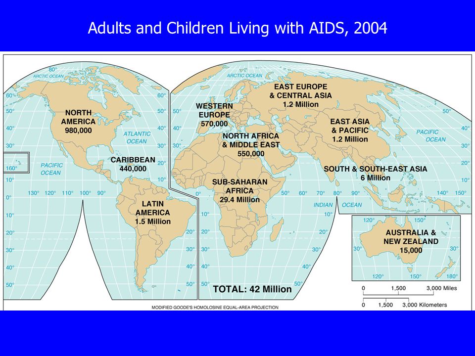 Adults and Children Living with AIDS, 2004