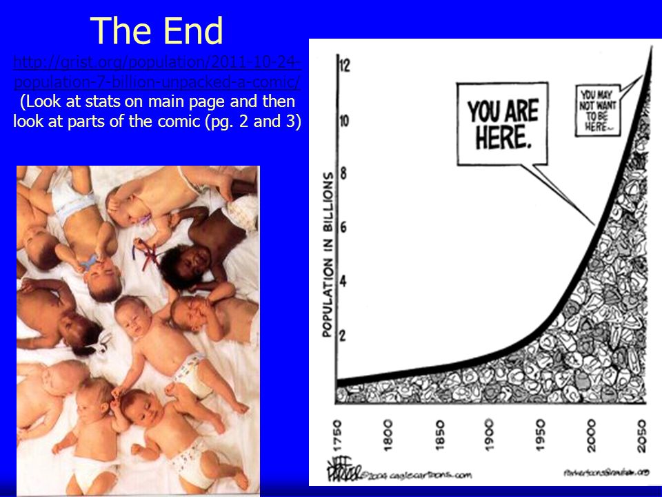 The End   population-7-billion-unpacked-a-comic/ (Look at stats on main page and then look at parts of the comic (pg.