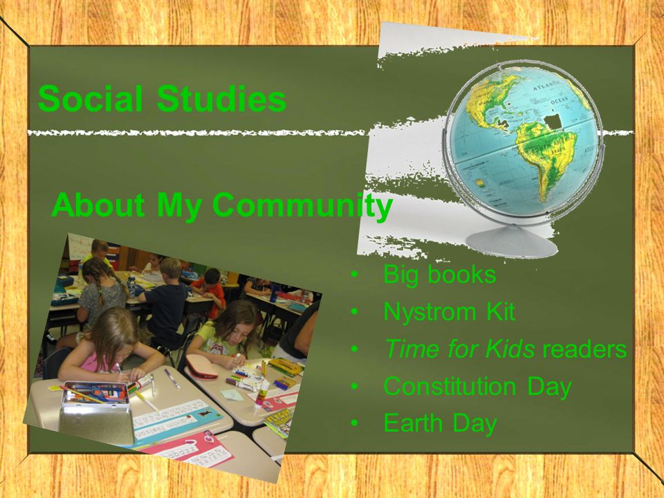 Big books Nystrom Kit Time for Kids readers Constitution Day Earth Day Social Studies About My Community