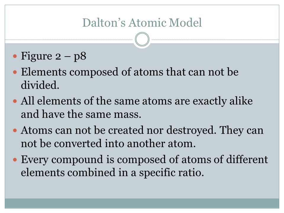 Figure 2 – p8 Elements composed of atoms that can not be divided.