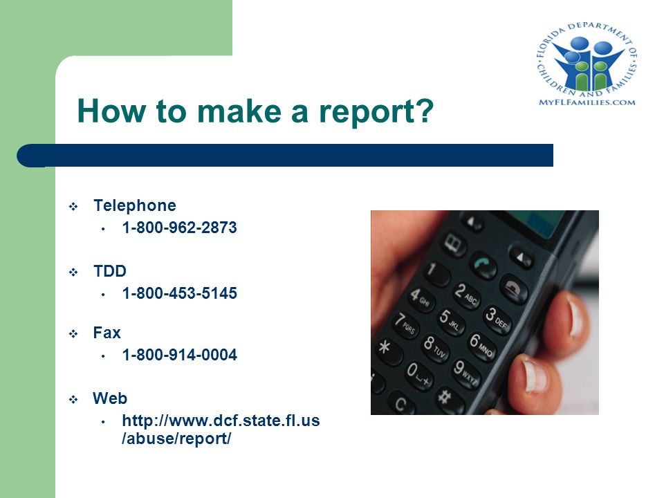 How to make a report.