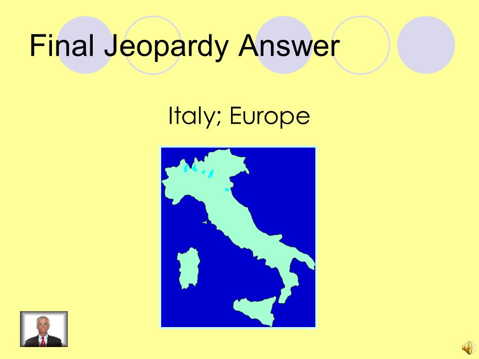 Final Jeopardy What is the name of this country and what continent is it located in
