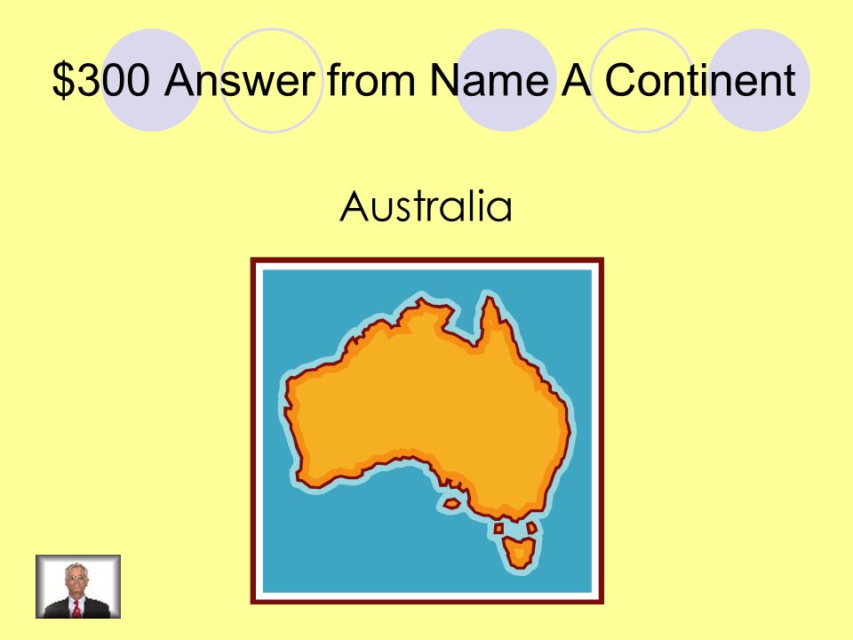 $300 Question from Name A Continent This is a drawing of which continent