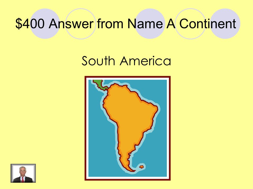 $400 Question from Name A Continent Which continent is this