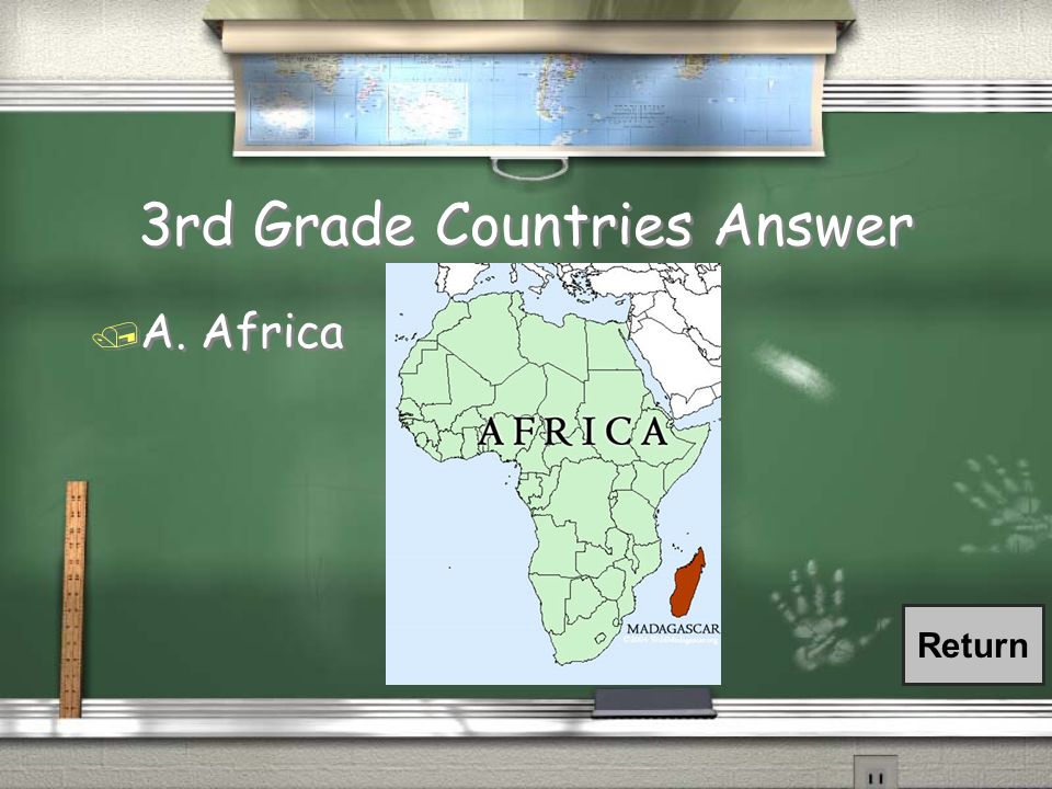 3rd Grade Countries / Q: On what continent is Madagascar Located.