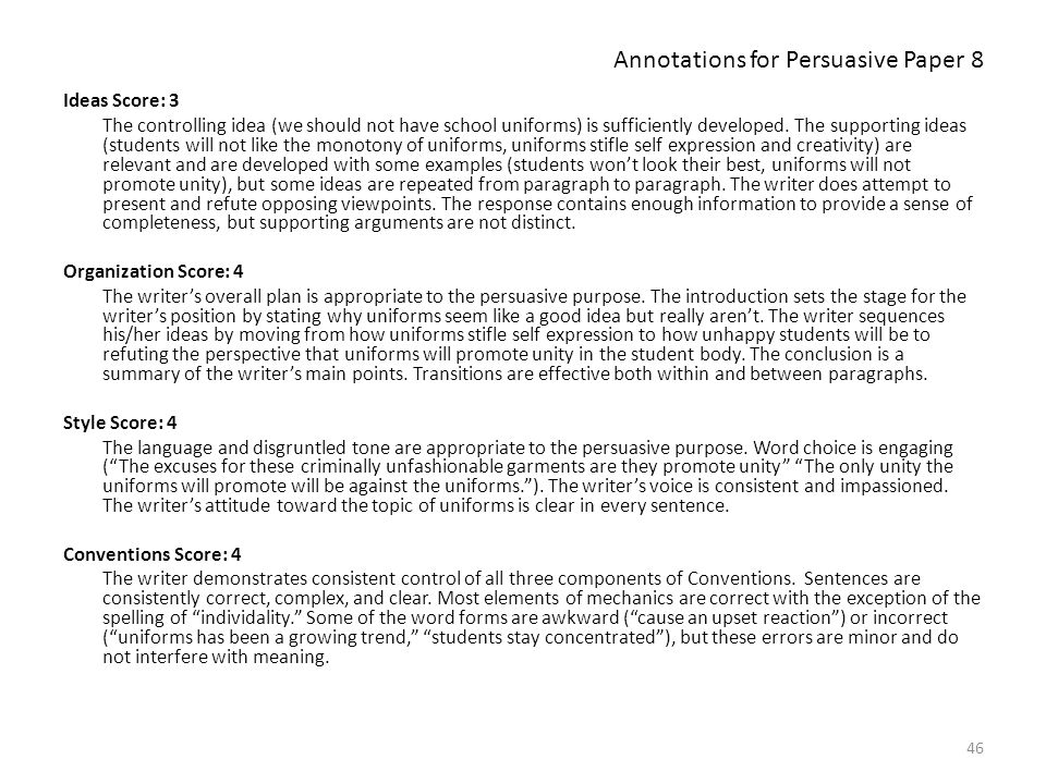 persuasive essays on school uniforms