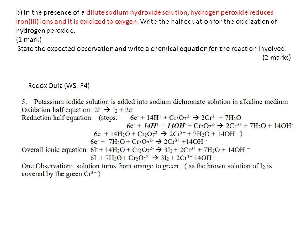 Hydrogen Peroxide Decomposition Half Equation Tessshlo Hydrogen Peroxide Equation Talkchannels Decomposition Balanced