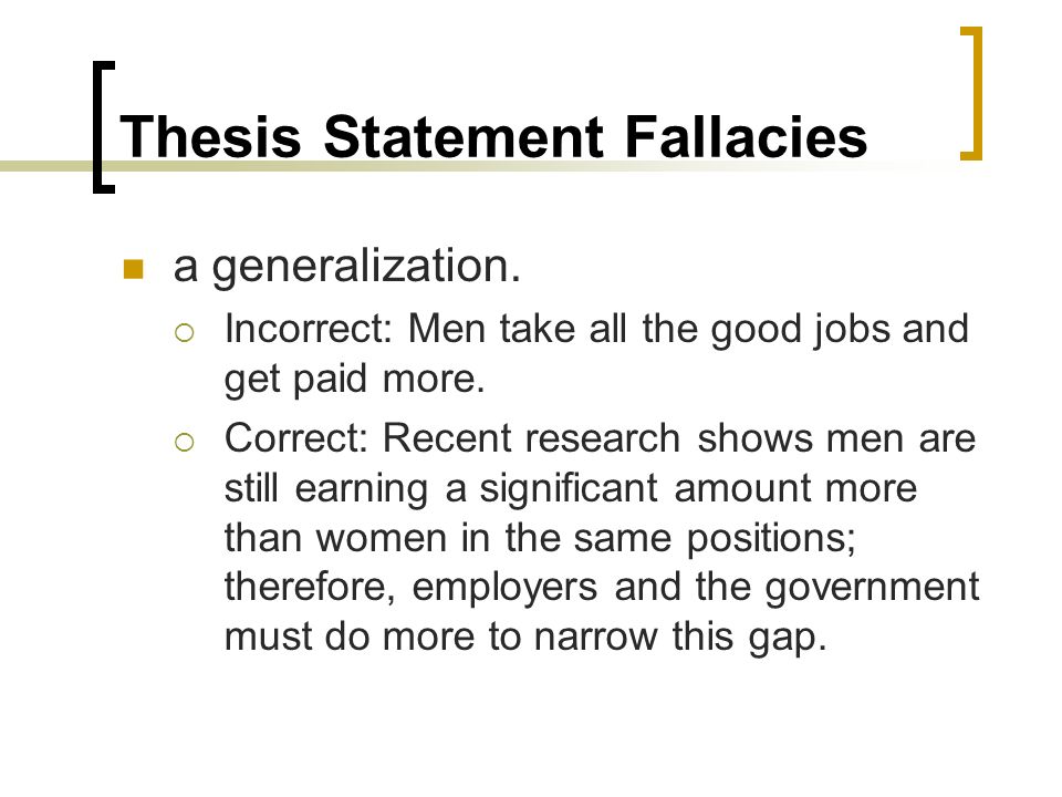 Clear Thesis Statement