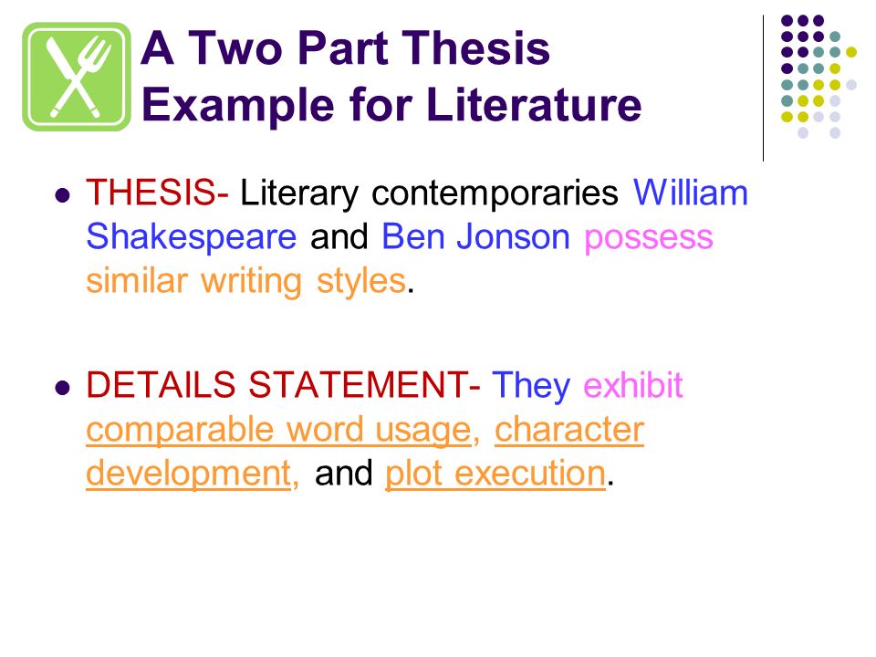 Thesis statement on william shakespeare