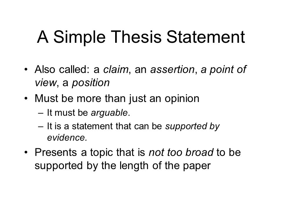 Thesis point