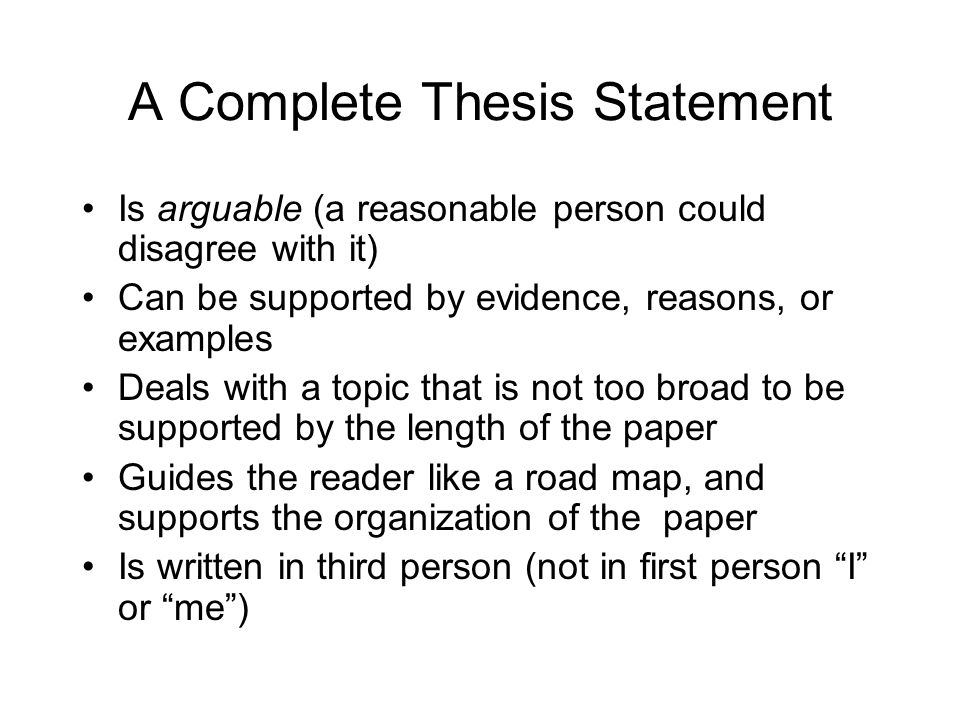 Persuasive Thesis Statements