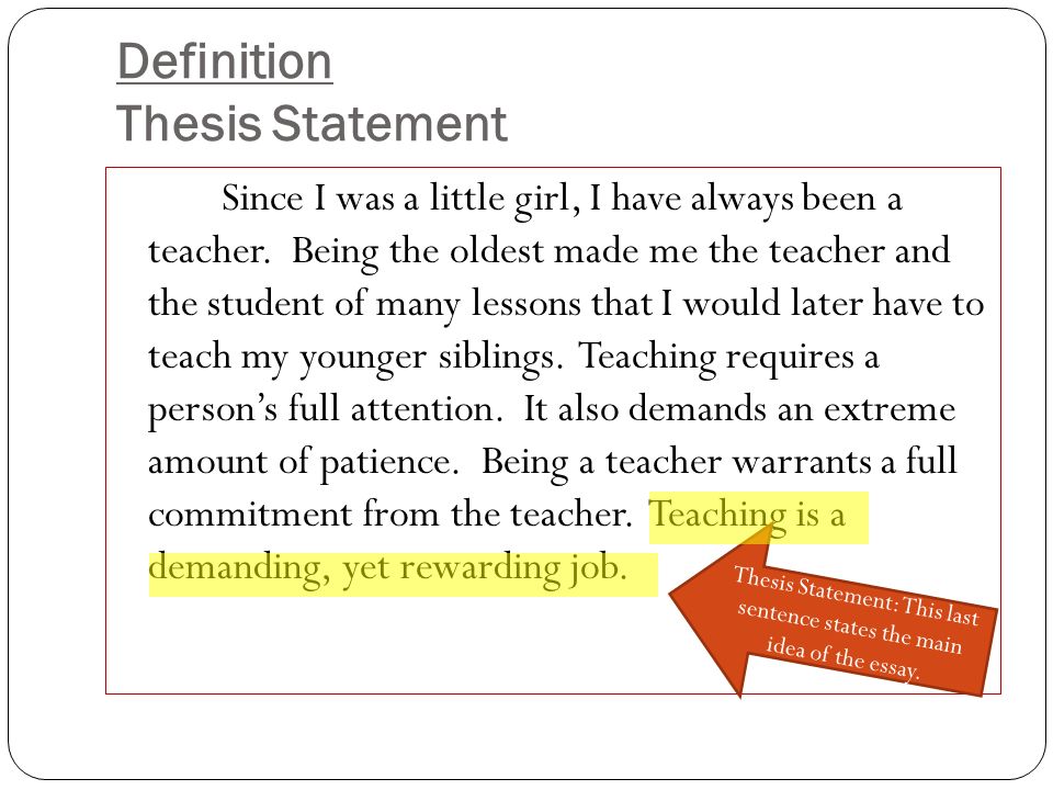 Thesis statement for argumentative essay