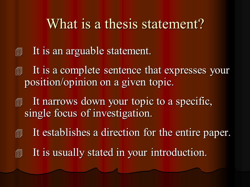What Is A Thesis Paper