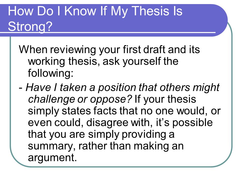 How Can I Write A Thesis Statement