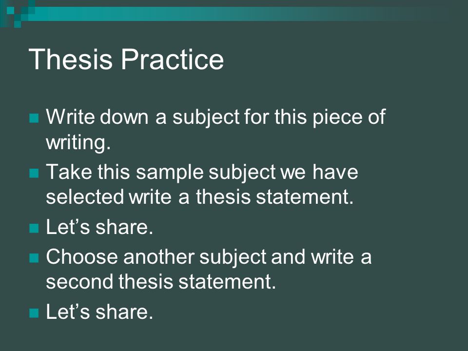 Examples of effective and ineffective thesis statements