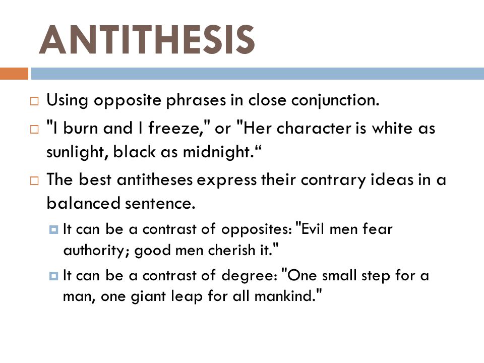 Antithesis definition english language