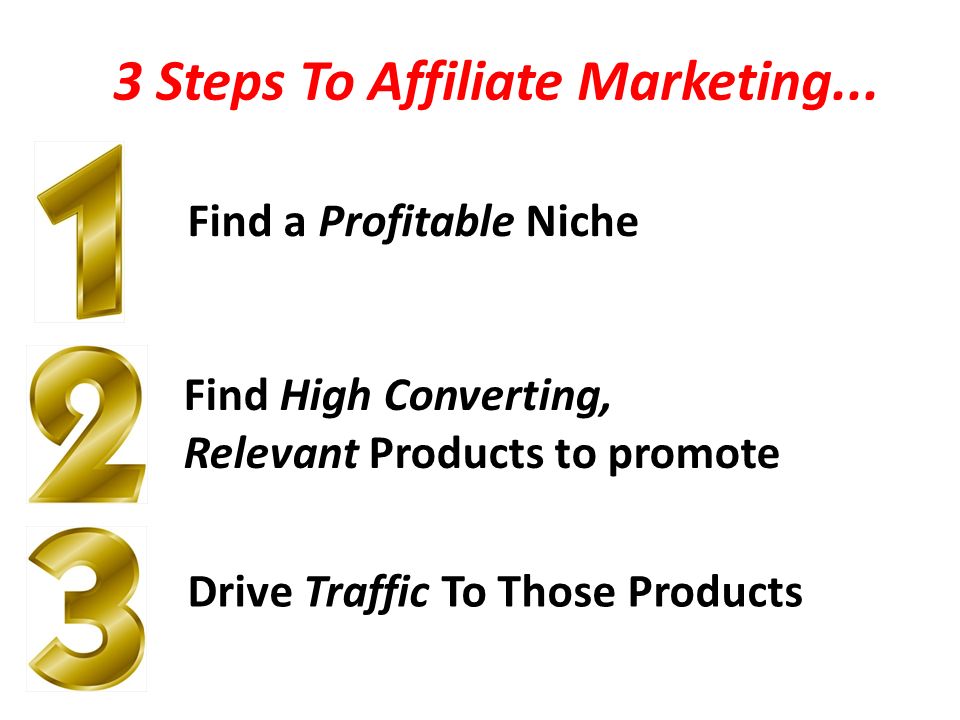 3 Steps To Affiliate Marketing...