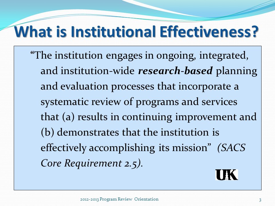 What is Institutional Effectiveness.
