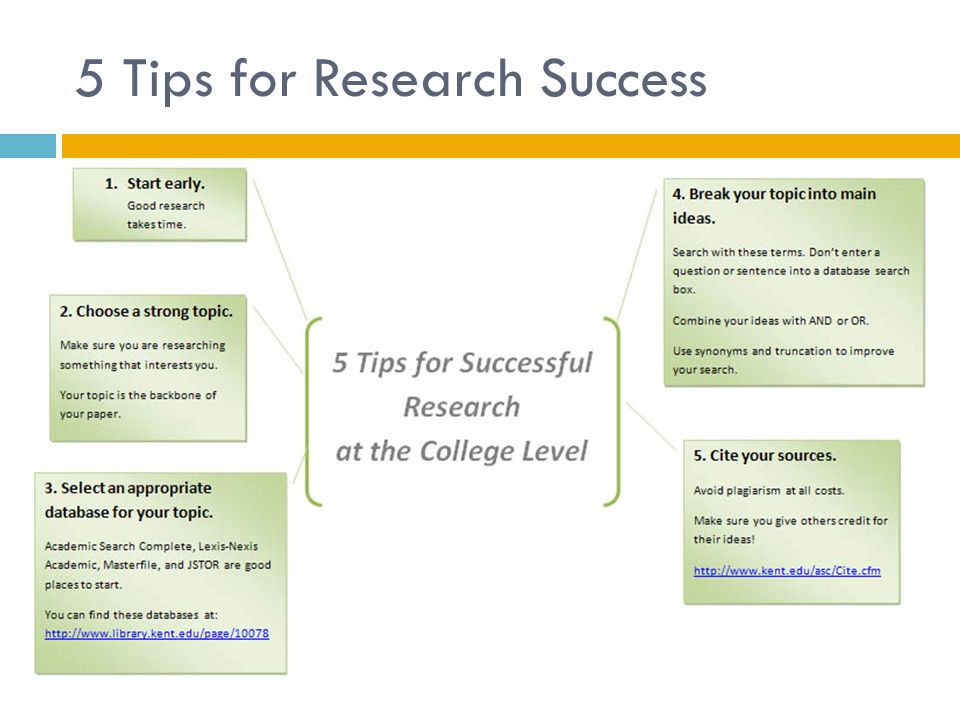 5 Tips for Research Success