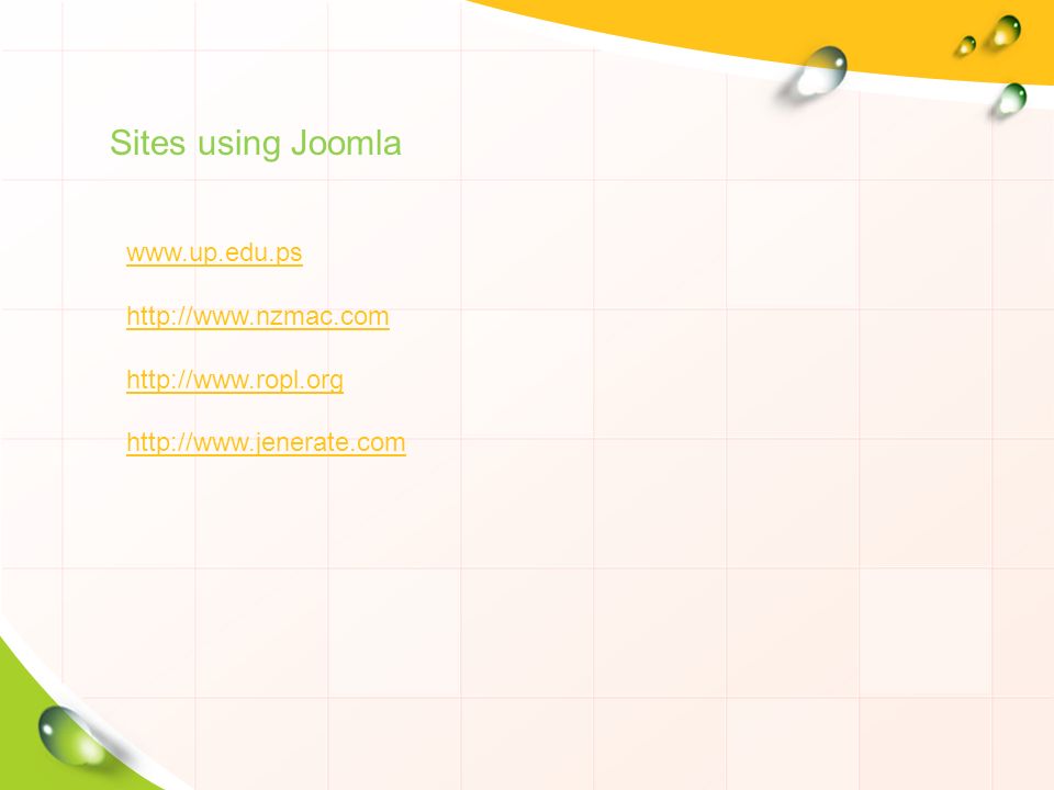 Sites using Joomla