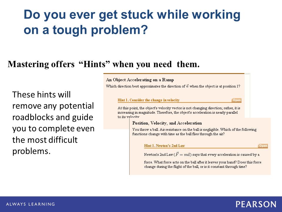 Do you ever get stuck while working on a tough problem.
